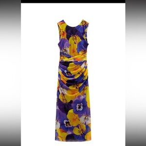 Zara  tulle ruched dress